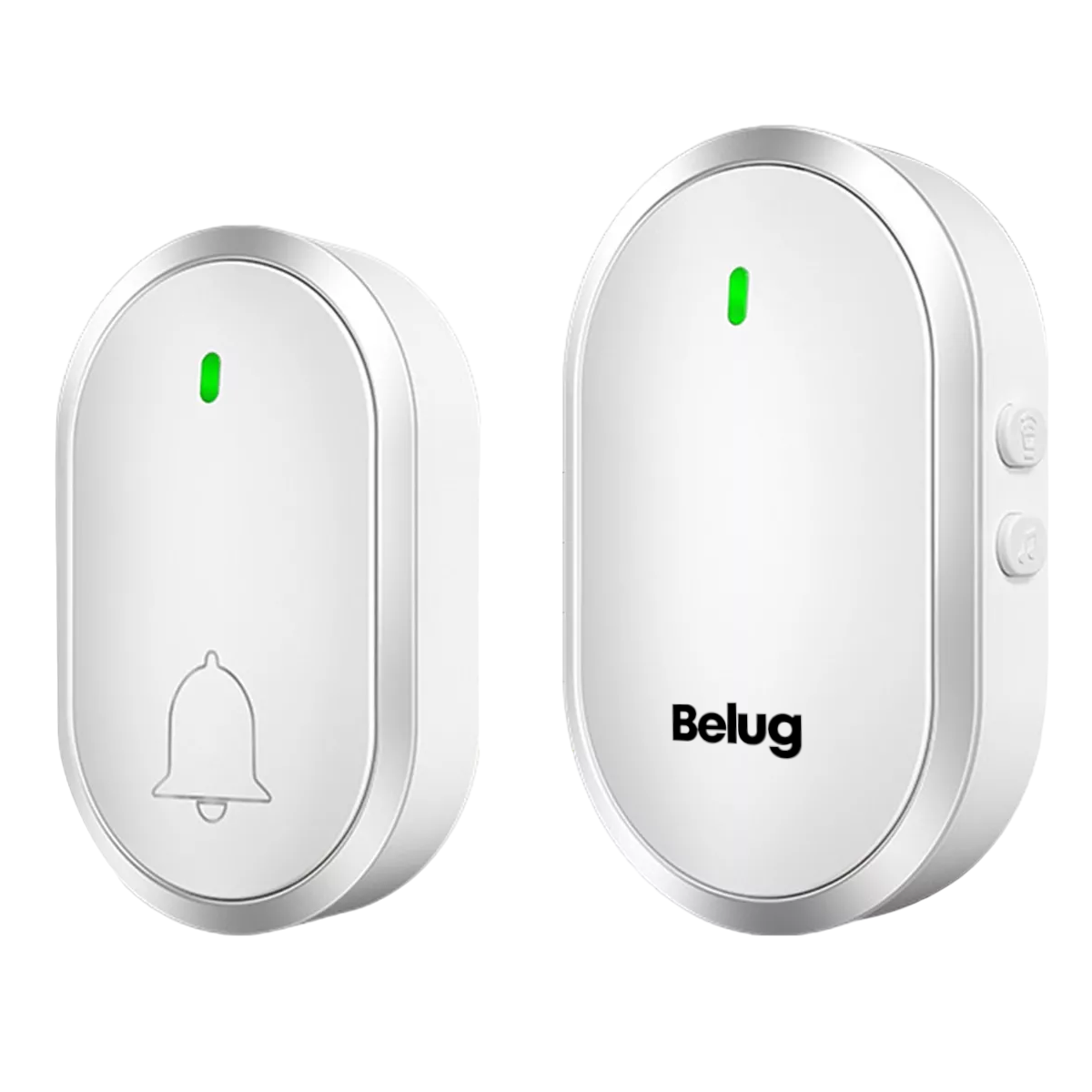 Timbre Inalámbrico Exterior Belug Blanco con 1 Transmisor y 1 Receptor