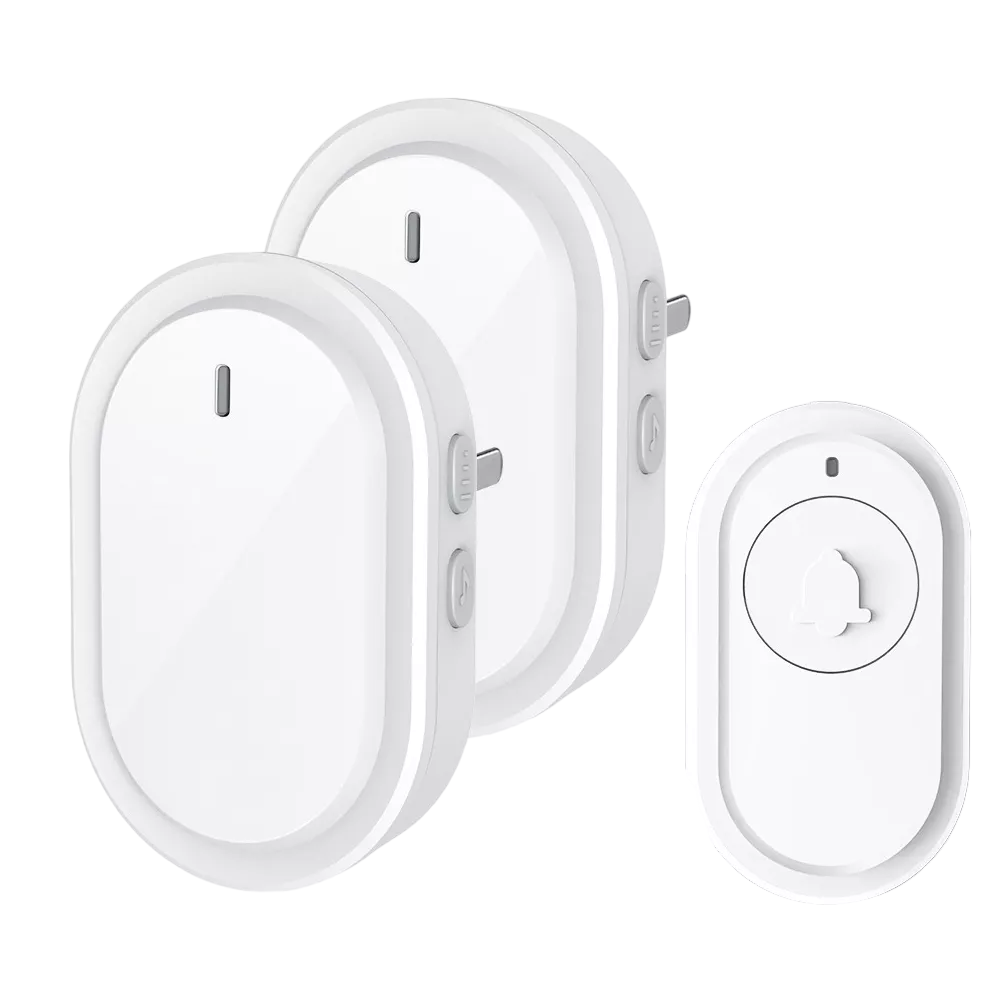 Foto 1 | Timbre Inalámbrico Impermeable Belug Blanco con 1 Transmisor y 2 Receptores