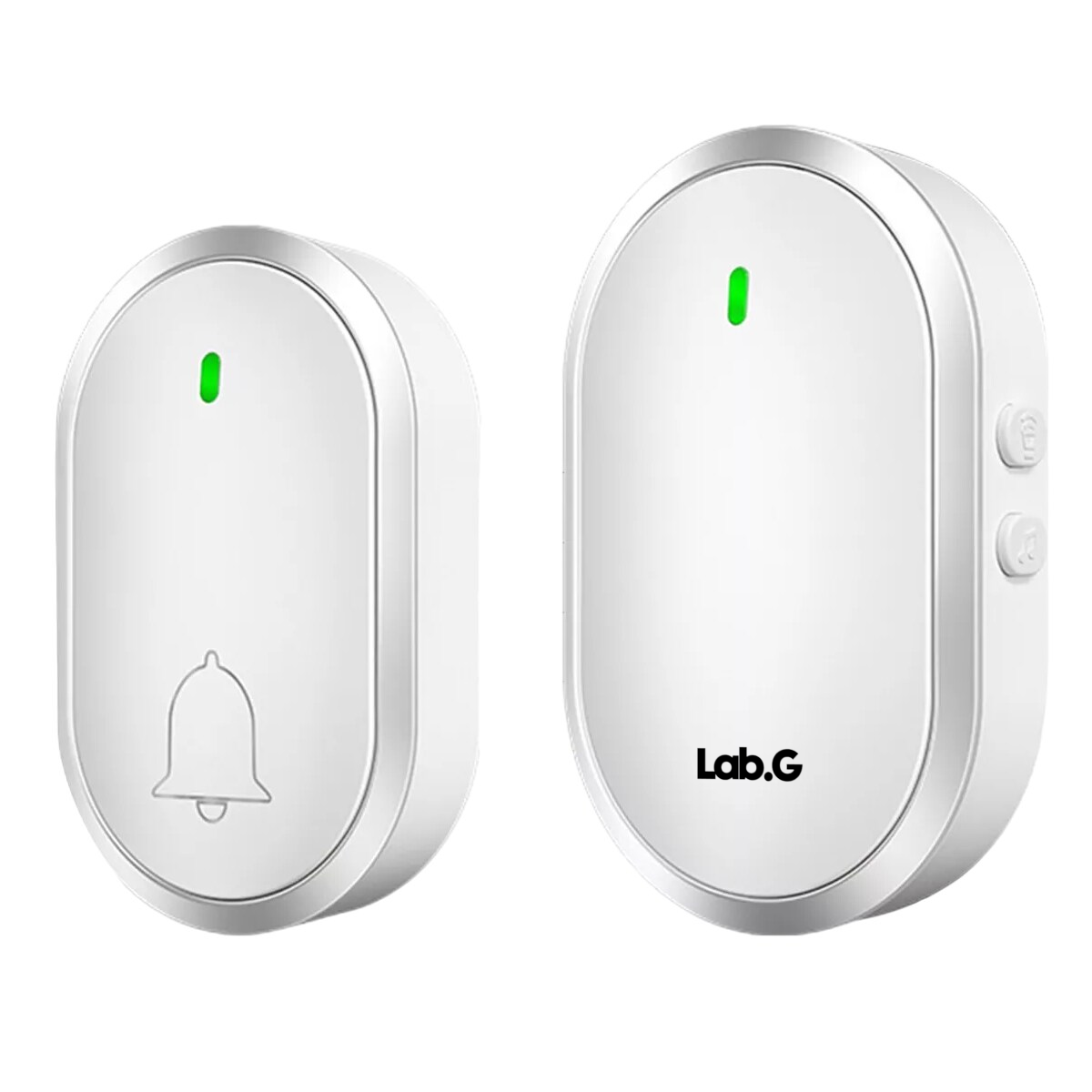 Timbre Inalambrico Exterior Con 1 Transmisor Y 1 Receptor Blanco
