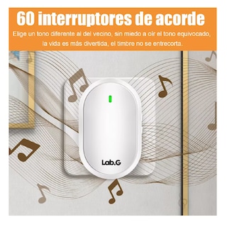 Foto 2 | Timbre Inalambrico Exterior Con 1 Transmisor Y 1 Receptor Blanco