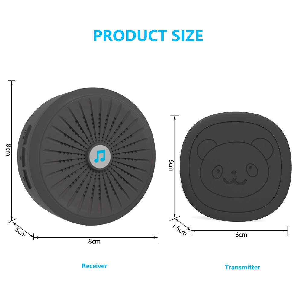 Timbre Inalámbrico Para Perros Sanlin Beans Con Botón Táctil Negro - Venta Internacional.