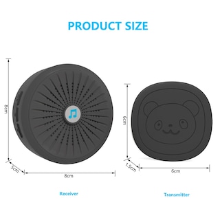 Foto 1 | Timbre Inalámbrico Para Perros Sanlin Beans Con Botón Táctil Negro - Venta Internacional.