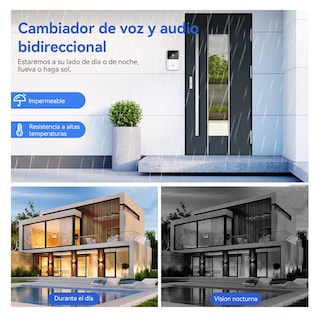 Foto 3 | Timbre Inteligente Inalámbrico Con Cámara 1 Transmisor 1 Rec Blanco