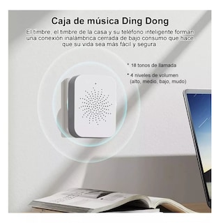 Foto 3 | Timbre Inteligente Inalámbrico Con Cámara 1 Transmiso 1 Recep Eo Safe Imports Esi-17427 Blanco