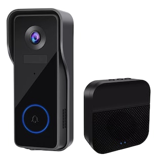 Foto 1 | Timbre Inalámbrico Inteligente Impermeable Con Cámara 2k Hd Negro