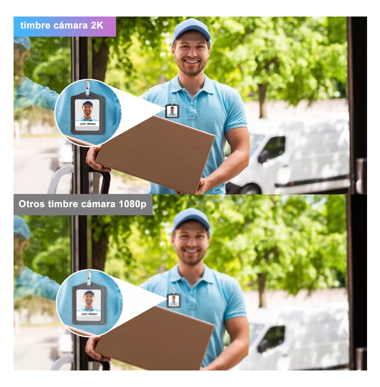 Foto 2 | Timbre Inalámbrico Inteligente Impermeable con Cámara 2k Hd Negro