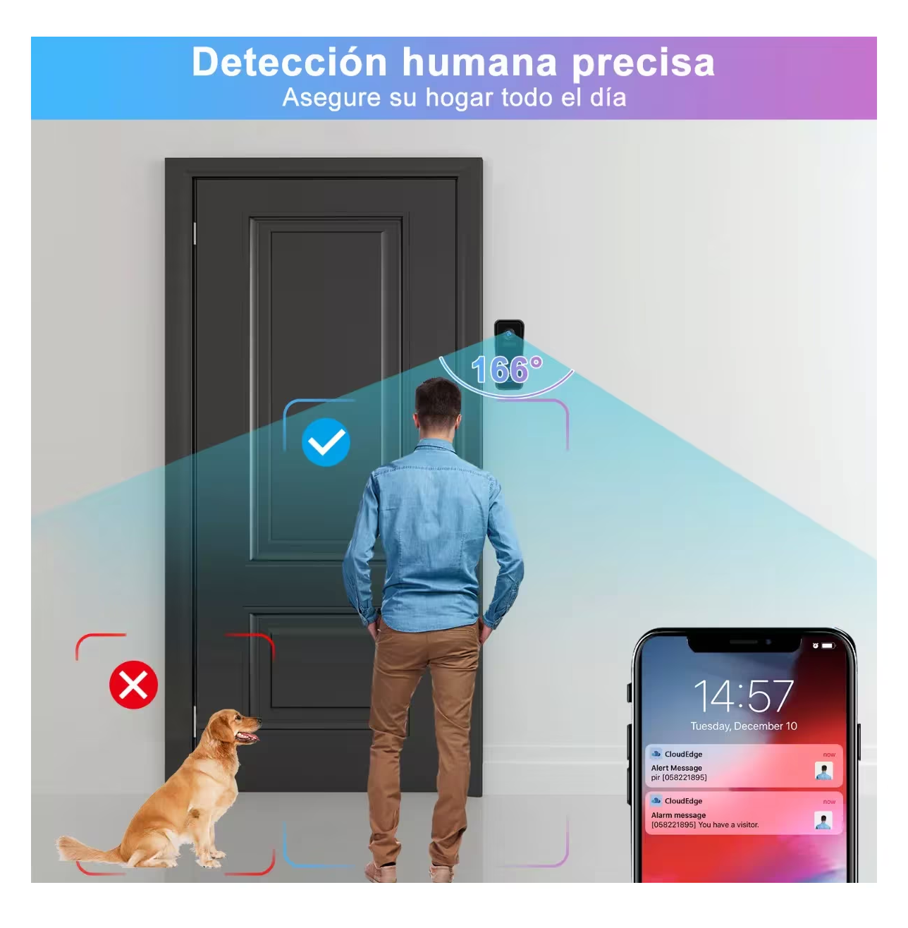 Foto 4 | Timbre Inalámbrico Inteligente Impermeable con Cámara 2k Hd Negro