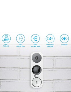 Foto 3 | Interfon Con Videocámara Inteligente Db1 Ezviz Wifi Color Blanco