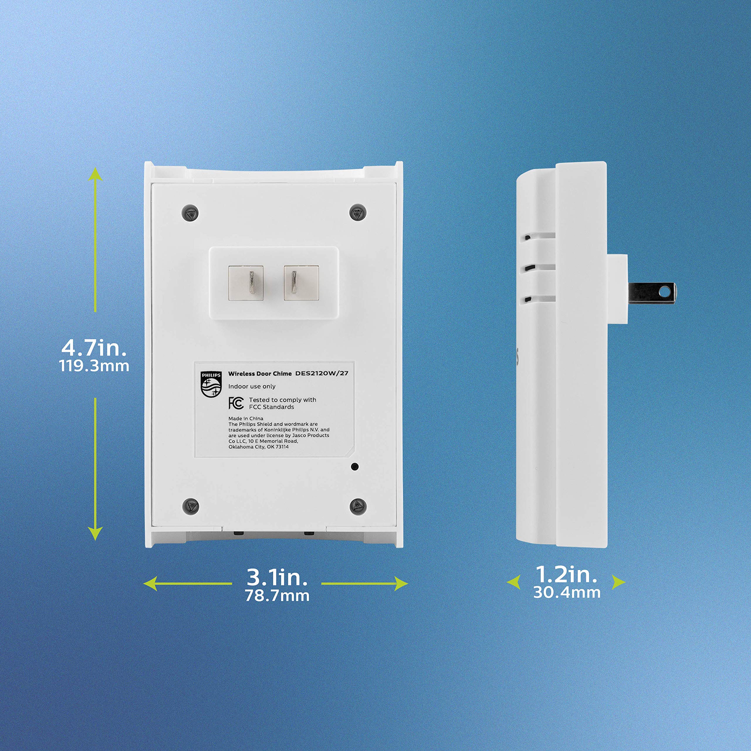 Foto 5 pulgar | Kit De Timbre Inalámbrico Philips Des2180w/27, Alcance 150 M, Blanco - Venta Internacional.