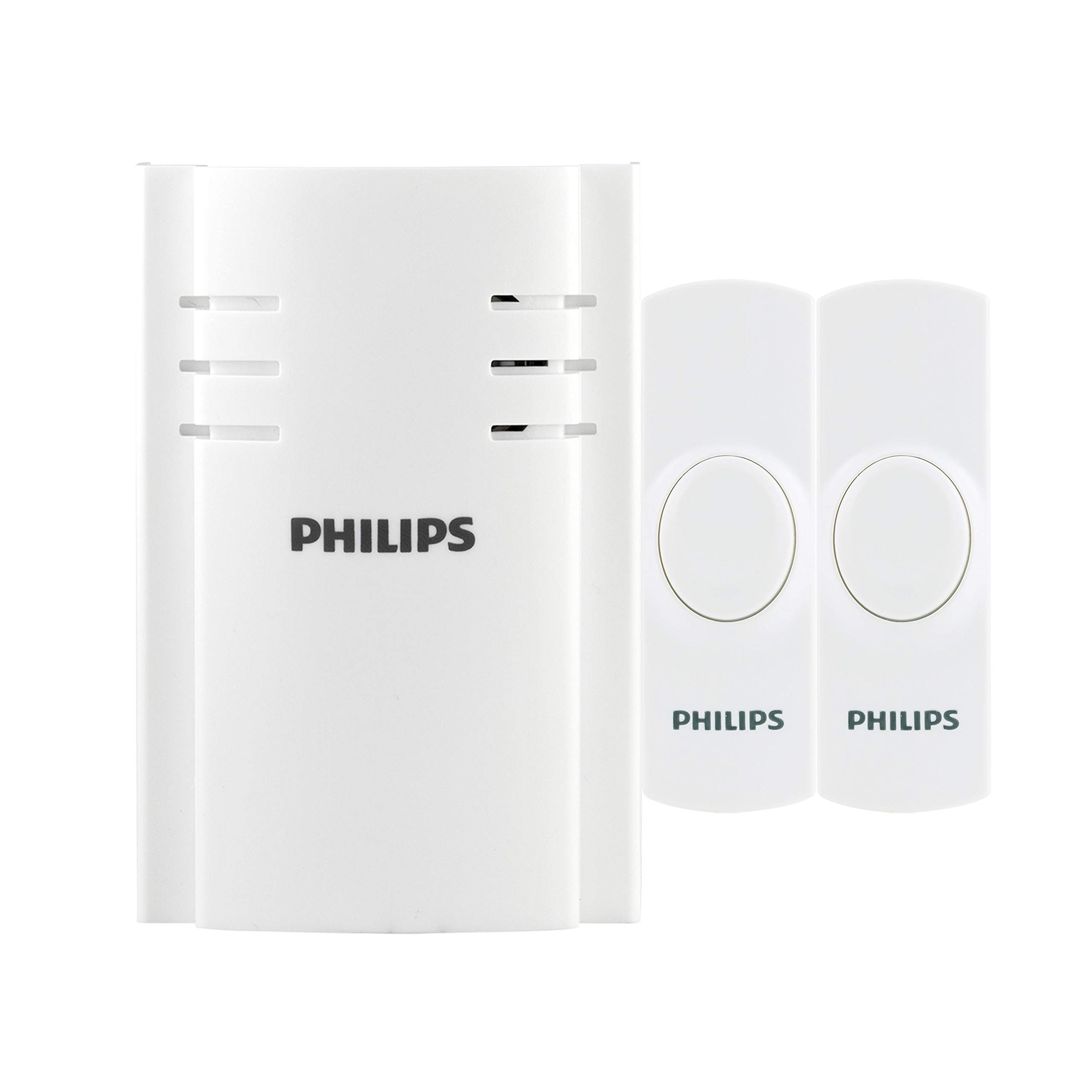 Kit De Timbre Inalámbrico Philips Des2280w/27 Con 2 Pulsadores - Venta Internacional.