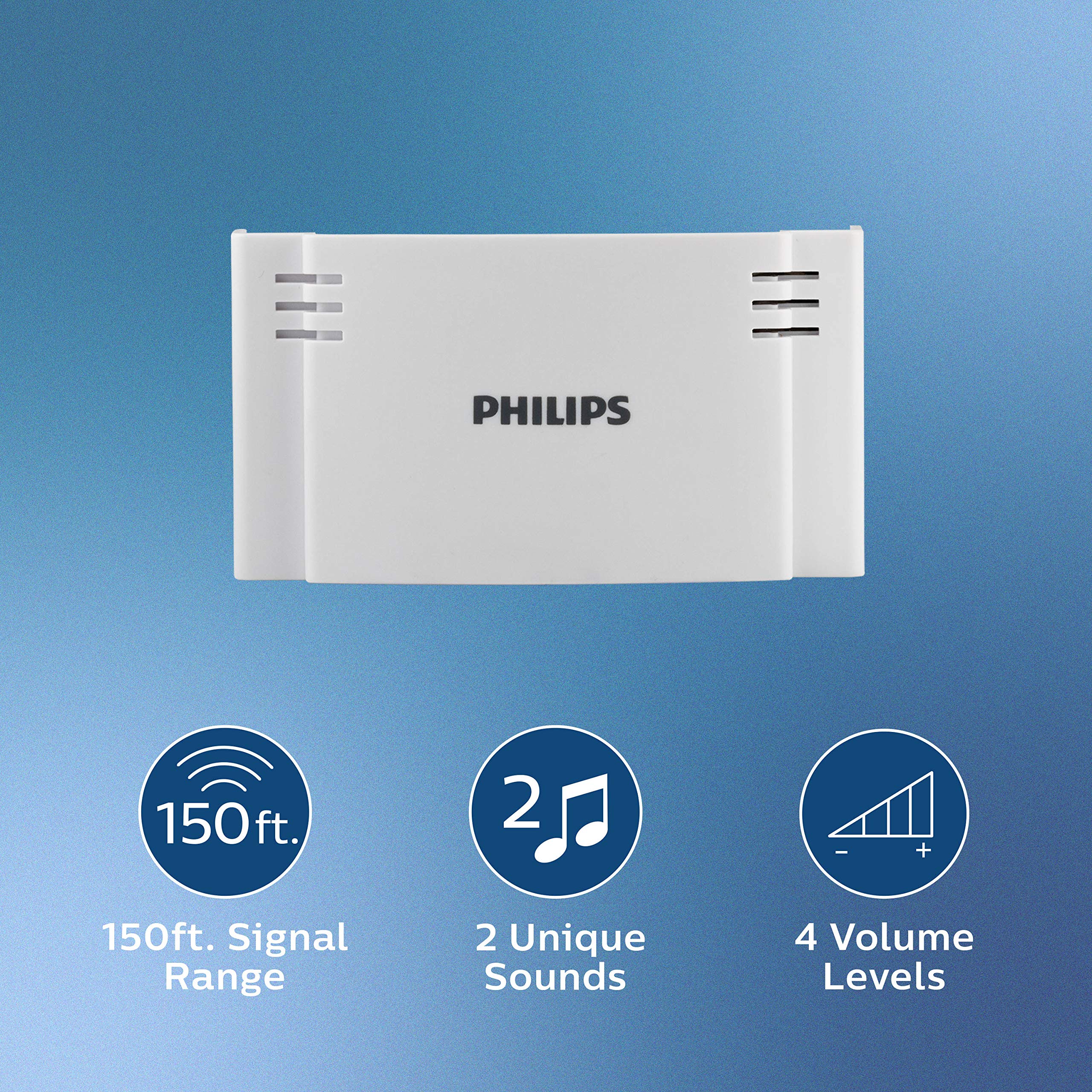 Foto 3 pulgar | Kit De Timbre Inalámbrico Philips Des1120w/27 150 M Blanco - Venta Internacional.