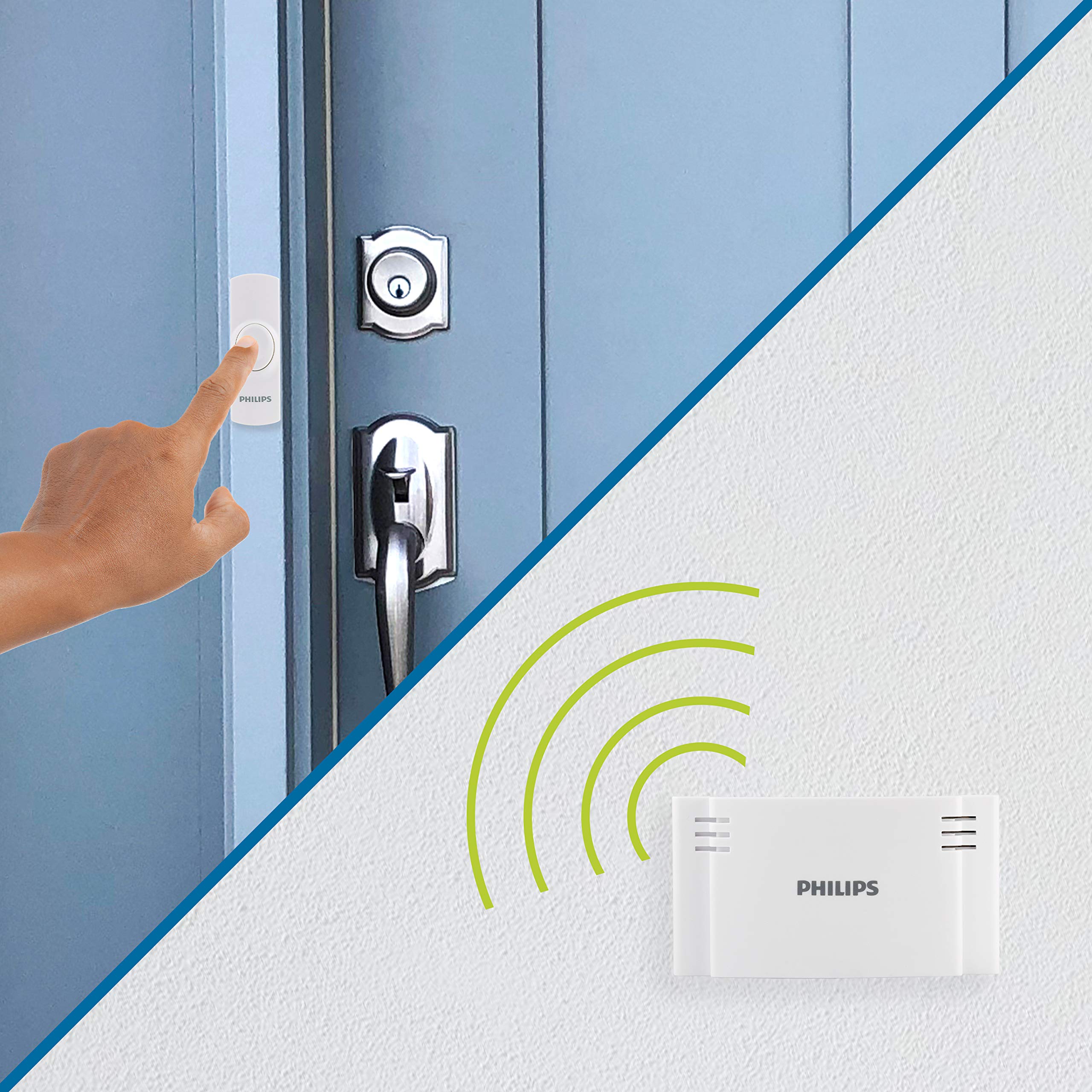 Foto 6 | Kit De Timbre Inalámbrico Philips Des1120w/27 150 M Blanco - Venta Internacional.