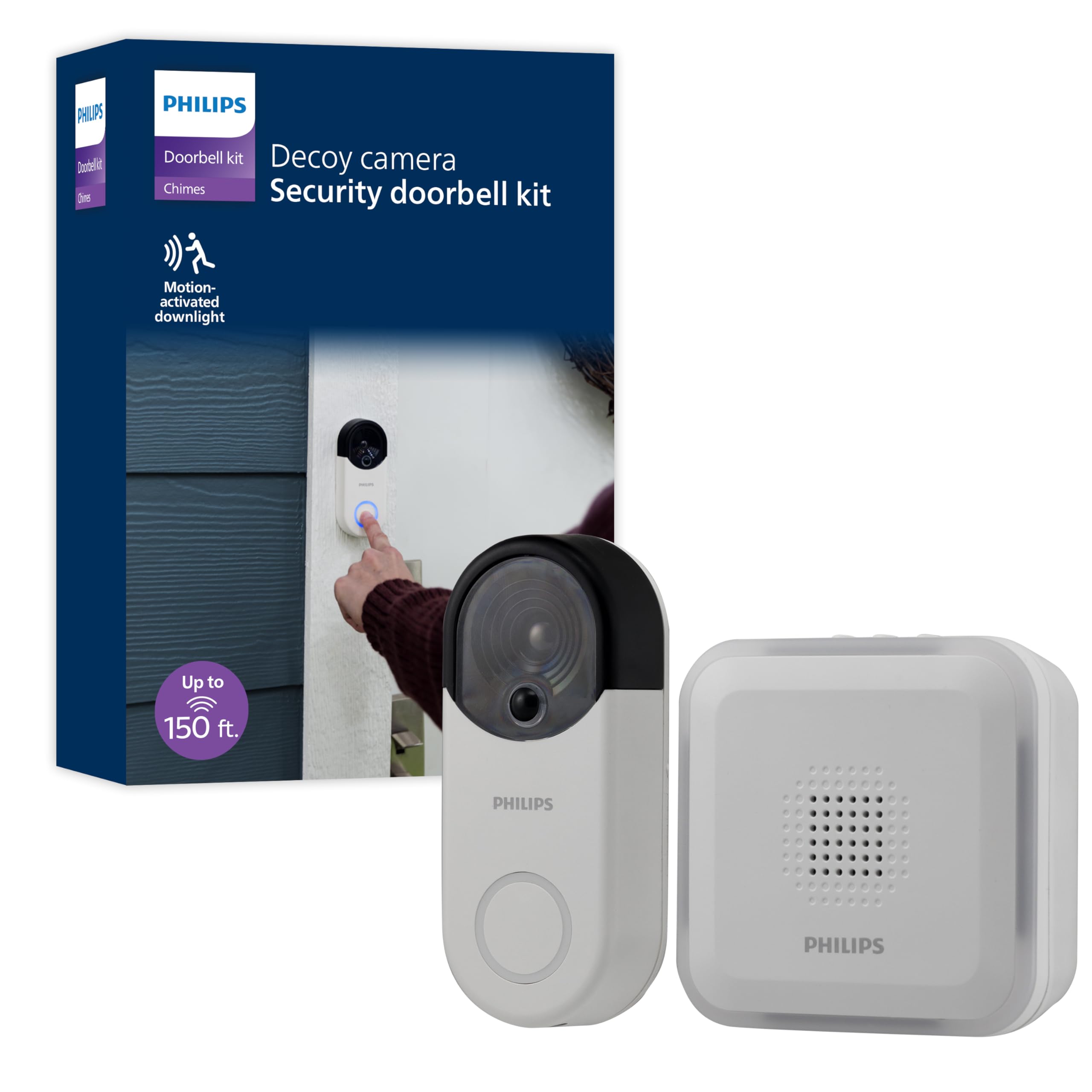 Foto 1 | Kit De Timbre De Seguridad Inalámbrico Philips Des6572wb/37 - Venta Internacional.