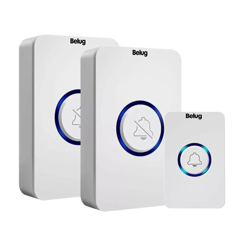 Foto 1 | Timbre Inalámbrico Impermeable Con 1 Transmisor 2 Receptor Belug Blancos