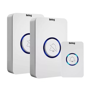 Foto 1 | Timbre Inalámbrico Impermeable Con 1 Transmisor 2 Receptor Belug Blancos