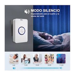 Foto 3 | Timbre Inalámbrico Impermeable Con 1 Transmisor 2 Receptor Belug Blancos