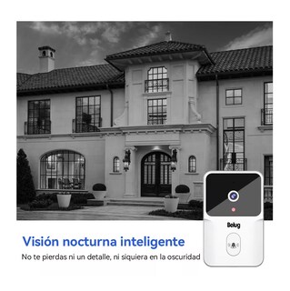 Foto 3 | Timbre Inteligente Inalámbrico Con Cámara 1 Transmisor Belug 1 Rec Blanco