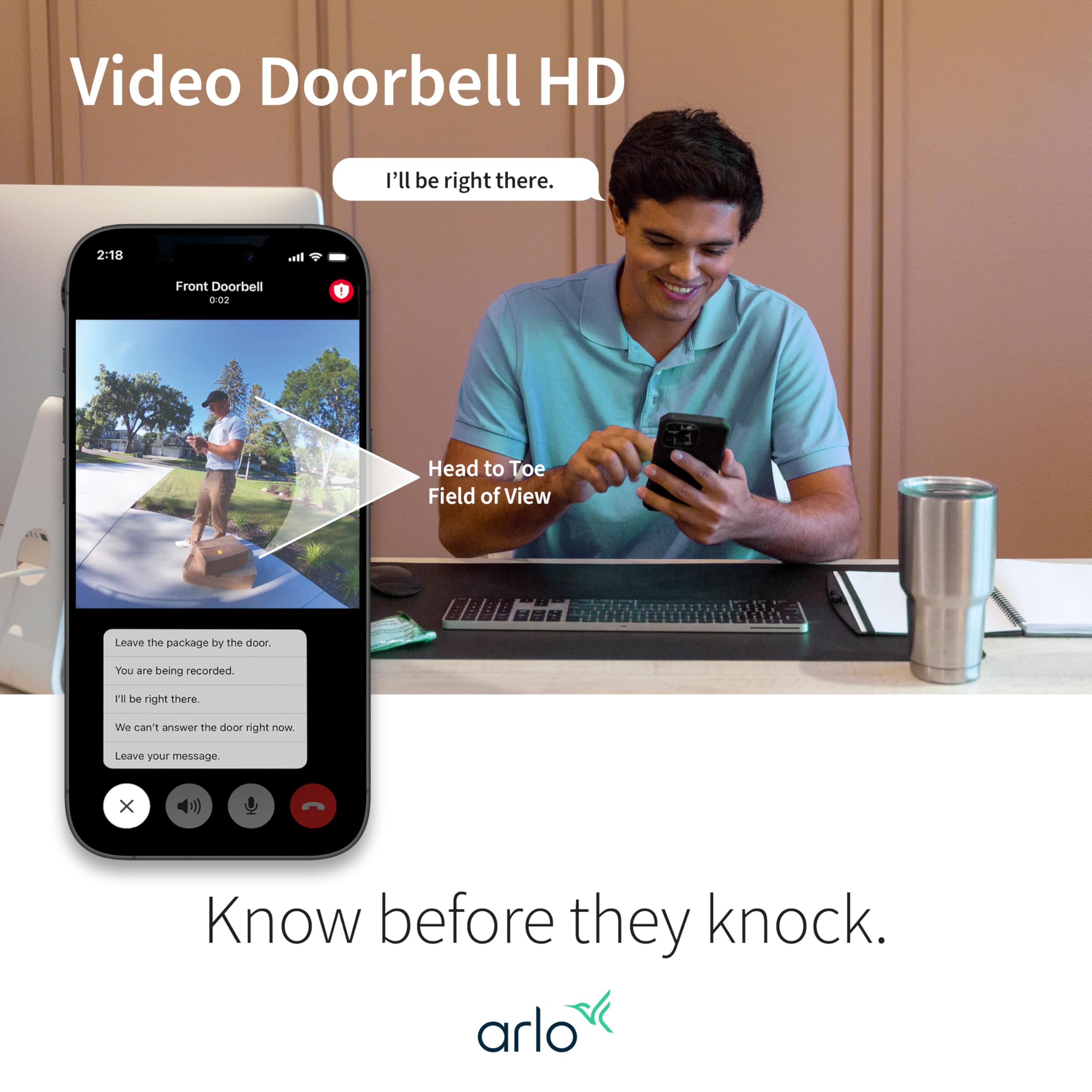Foto 5 pulgar | Timbre De Vídeo Arlo Hd De Segunda Generación Inalámbrico/cableado Con Vista De 180° - Venta Internacional.