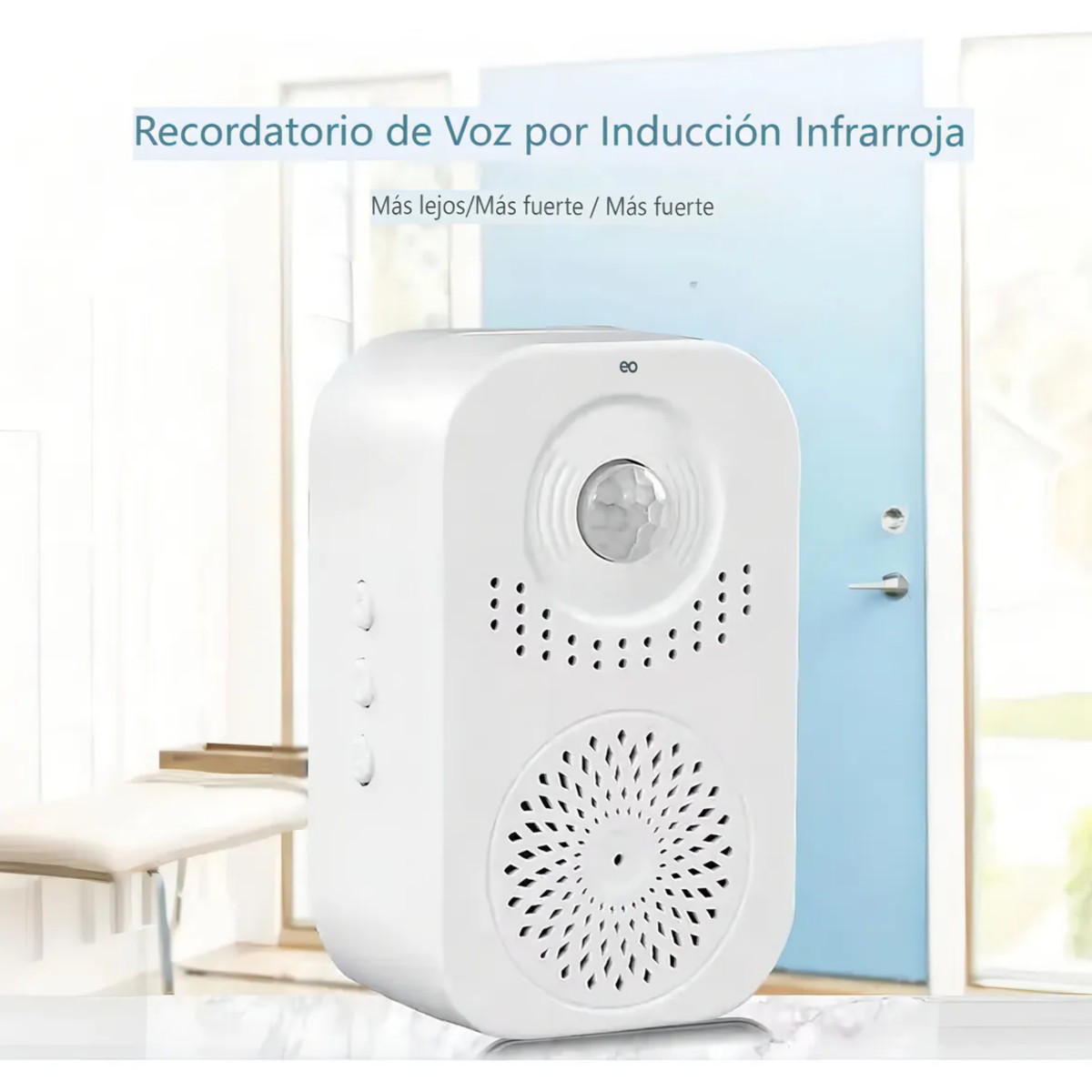 Foto 3 | Timbre De Puerta Con Sensor Infrarrojo Y Saludo De Voz Eo Safe Imports Esi-18822 Blanco