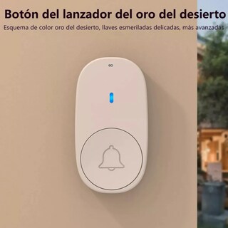 Foto 2 | Timbre Inalámbrico Impermeable Multicolor Con Luz Led Eo Safe Imports Esi-18824 Blanco