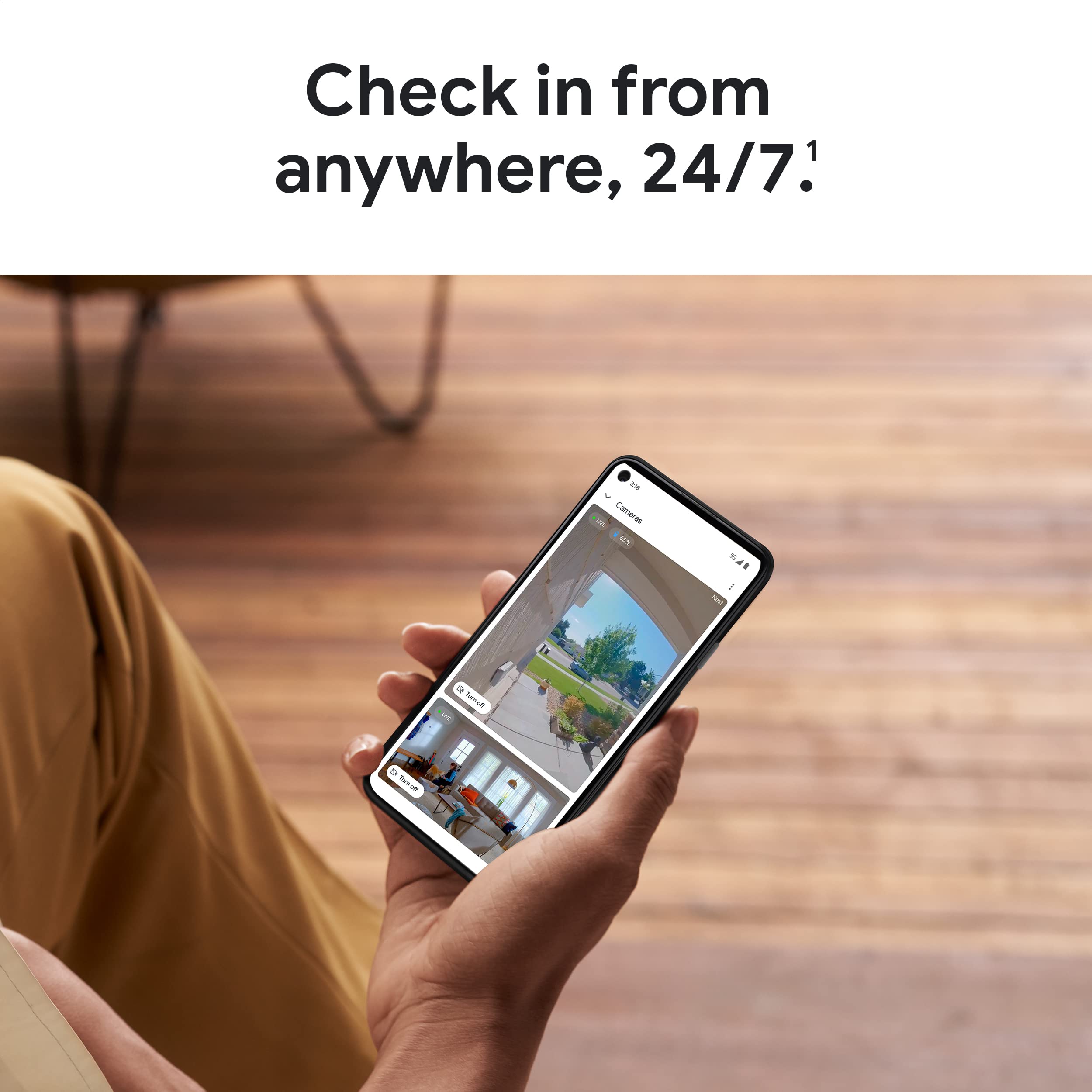 Foto 4 pulgar | Batería Para Timbre Google Nest Ivy Con Vídeo Hd Y Visión Nocturna - Venta Internacional.