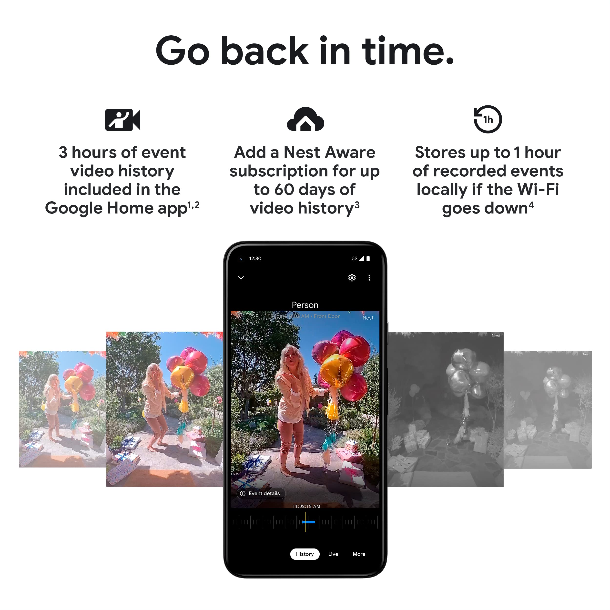 Foto 4 | Batería Para Timbre Google Nest Ivy Con Vídeo Hd Y Visión Nocturna - Venta Internacional.
