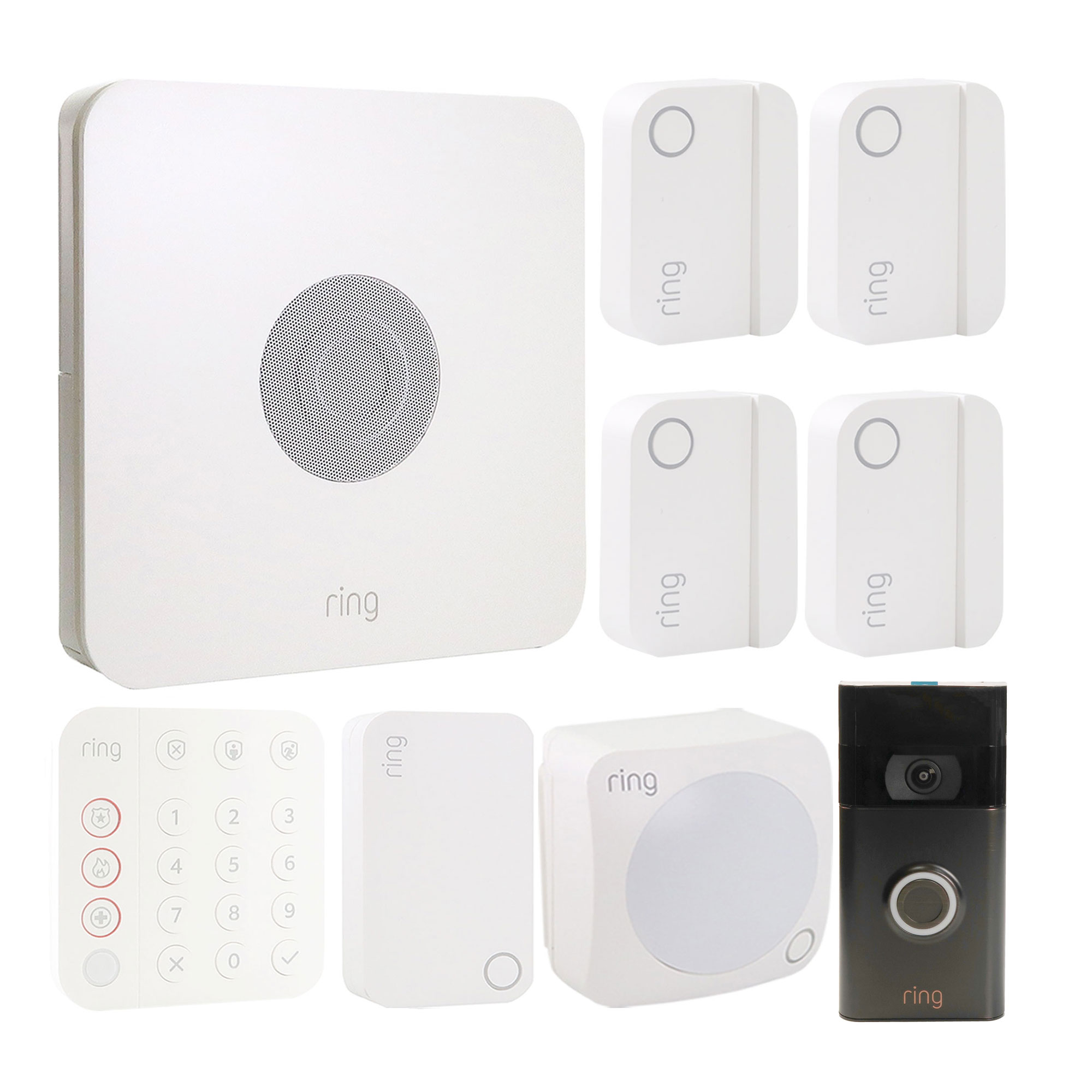 Sistema De Seguridad Para El Hogar Ring Alarm Pro De 8 Piezas Y Timbre Con Vídeo - Venta Internacional.