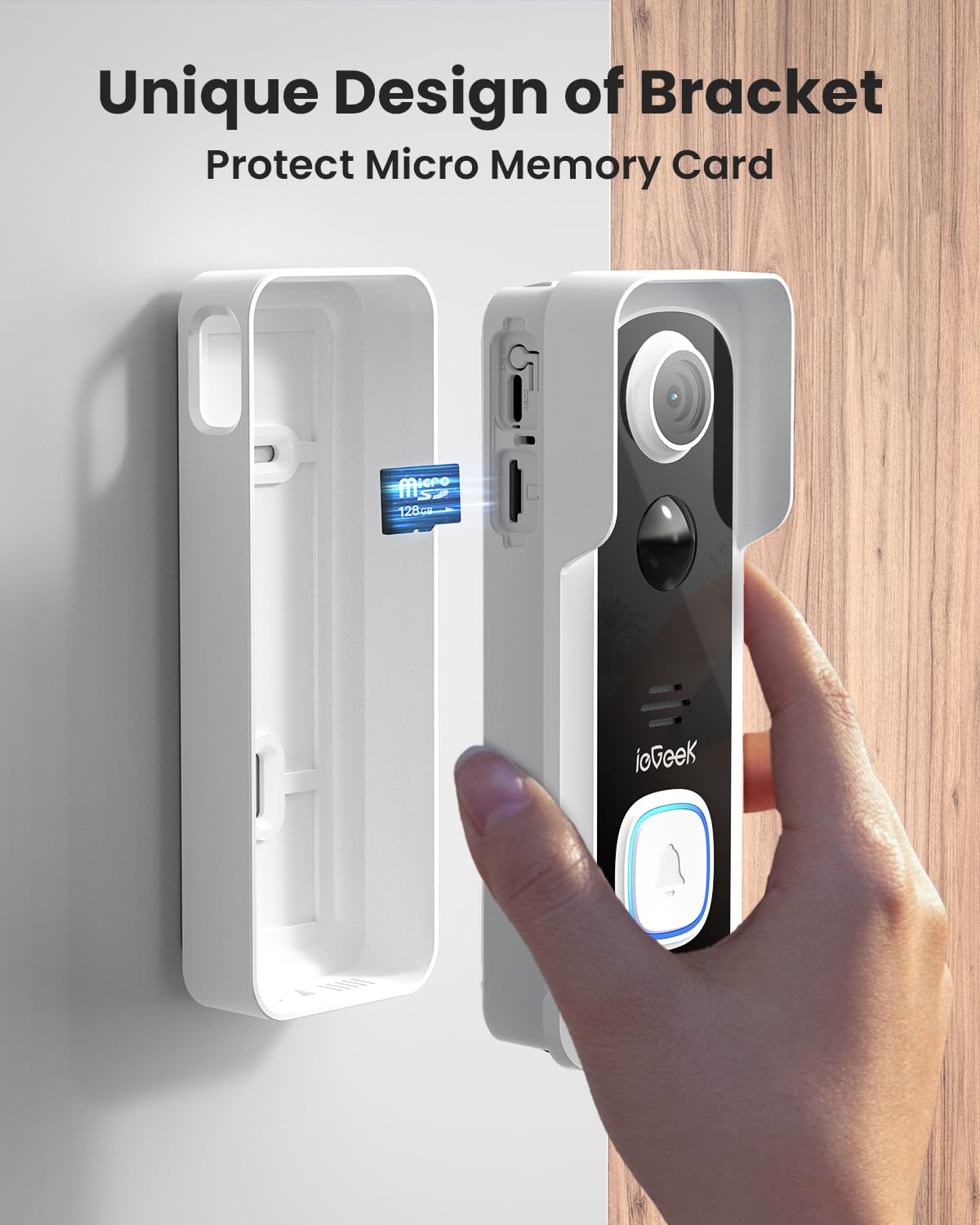Foto 7 pulgar | Timbre Inalámbrico Con Vídeo Iegeek J9 1080p Fhd Con Timbre Y Alexa - Venta Internacional.