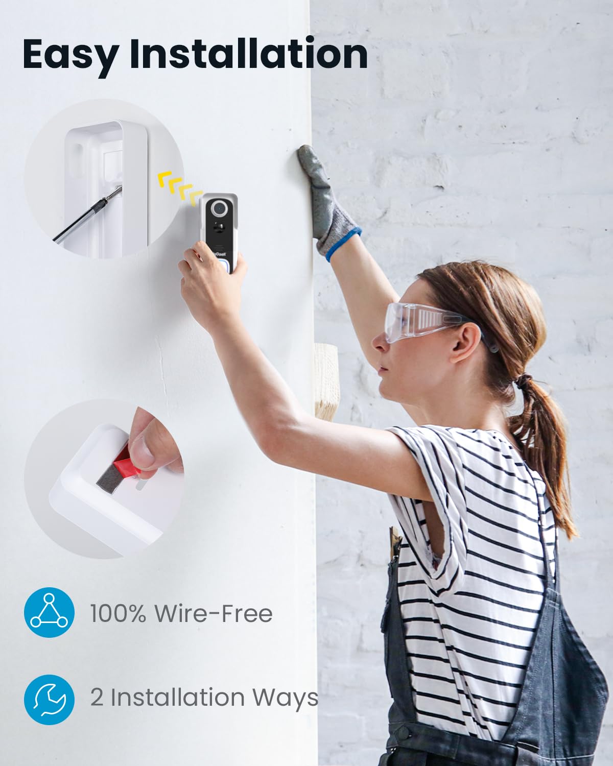 Foto 7 | Timbre Inalámbrico Con Vídeo Iegeek J9 1080p Fhd Con Timbre Y Alexa - Venta Internacional.