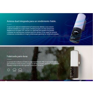 Foto 7 | Cámara Wifi 2k Alta Resolución con Lámpara Integrada para Exterior Memoria 32gb Ezviz