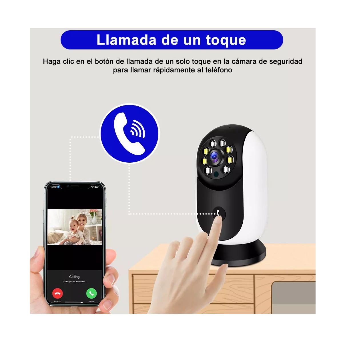 Foto 4 pulgar | Cámara De Vigilancia 5G Compatible Con Alexa Para Interior Eo Safe Imports Esi-12765 Multicolor