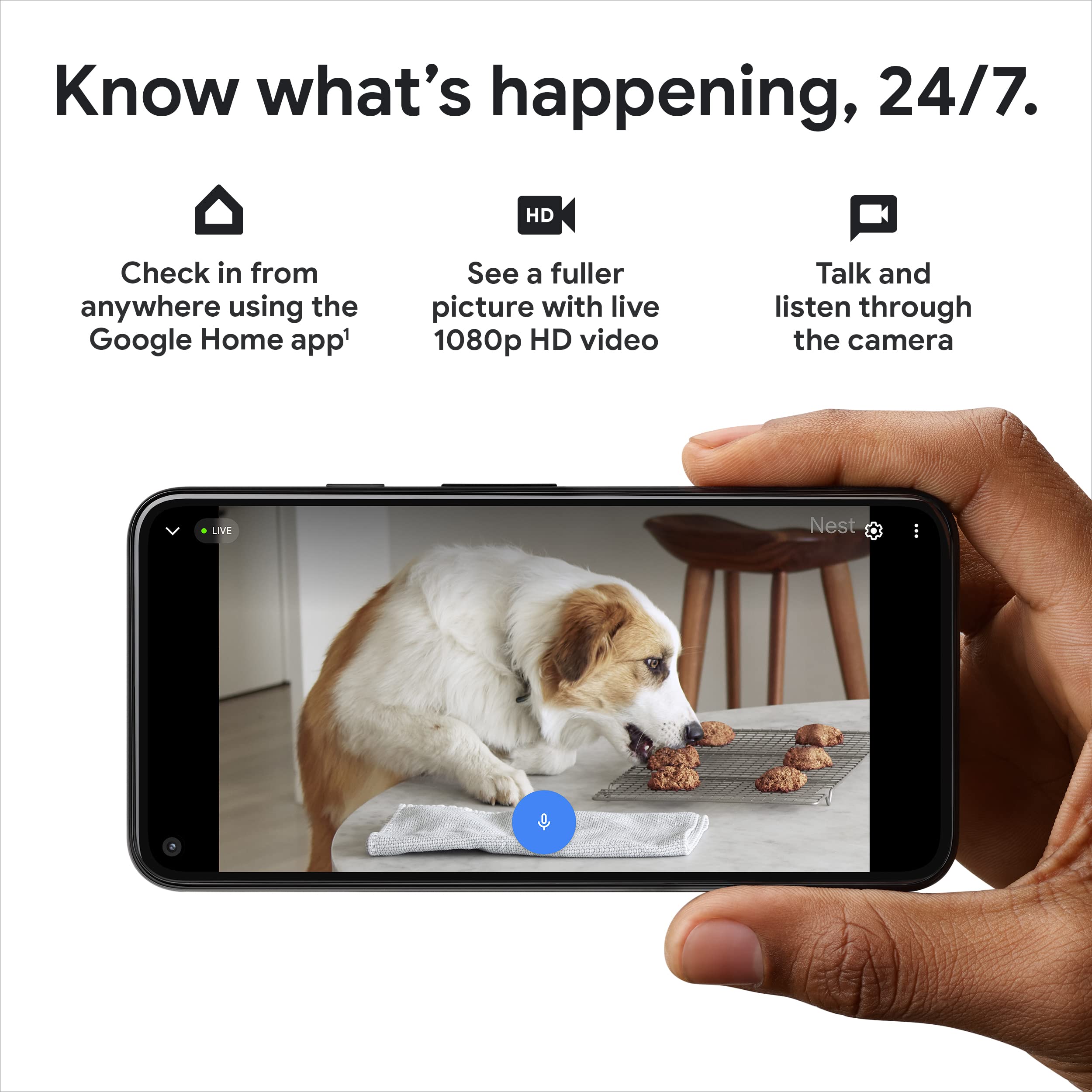 Foto 4 pulgar | Cámara de Seguridad Google Nest 2nd Generation Wired 1080p - Venta Internacional