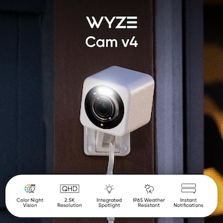 Foto 2 | Cámara De Seguridad Wyze Cam V4 2k Hd Wi-fi Interior/exterior Negra - Venta Internacional.