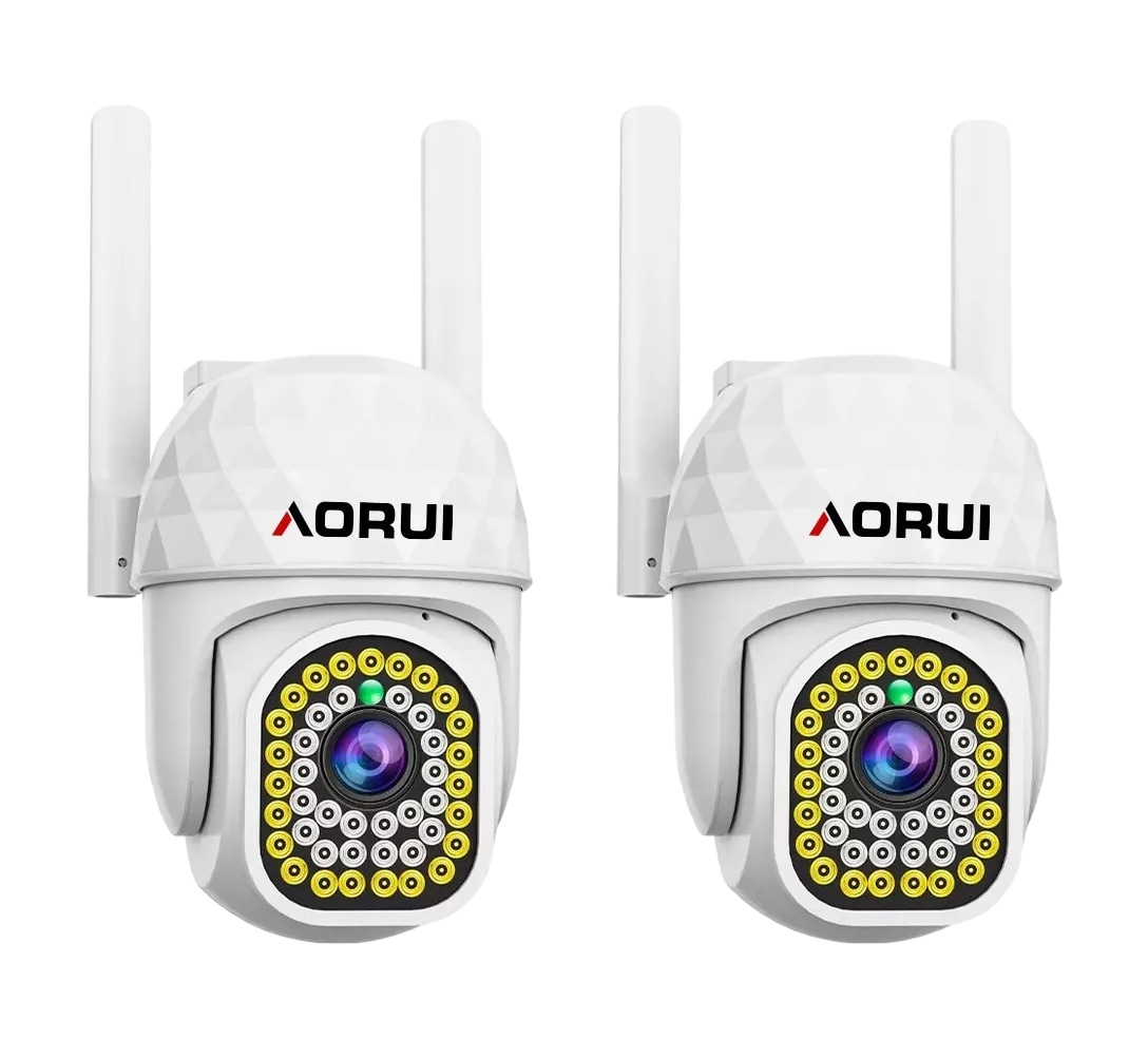 Cámara De Seguridad Hd Wifi De Visión Nocturna Alarma 2 Pcs Blanco $1,014