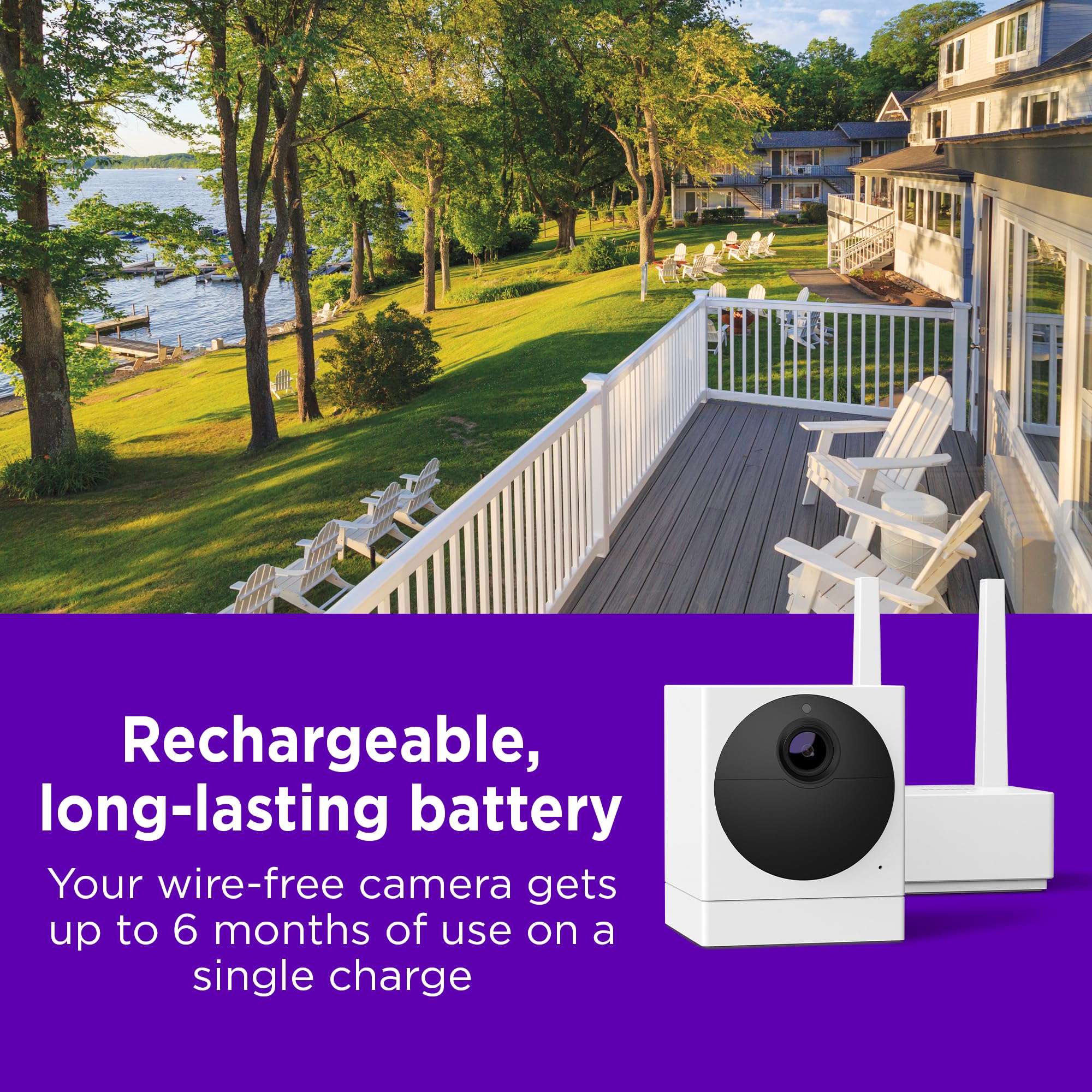 Foto 5 pulgar | Cámara Exterior Roku 1080p Hd Night Vision Ip65 Blanca - Venta Internacional.