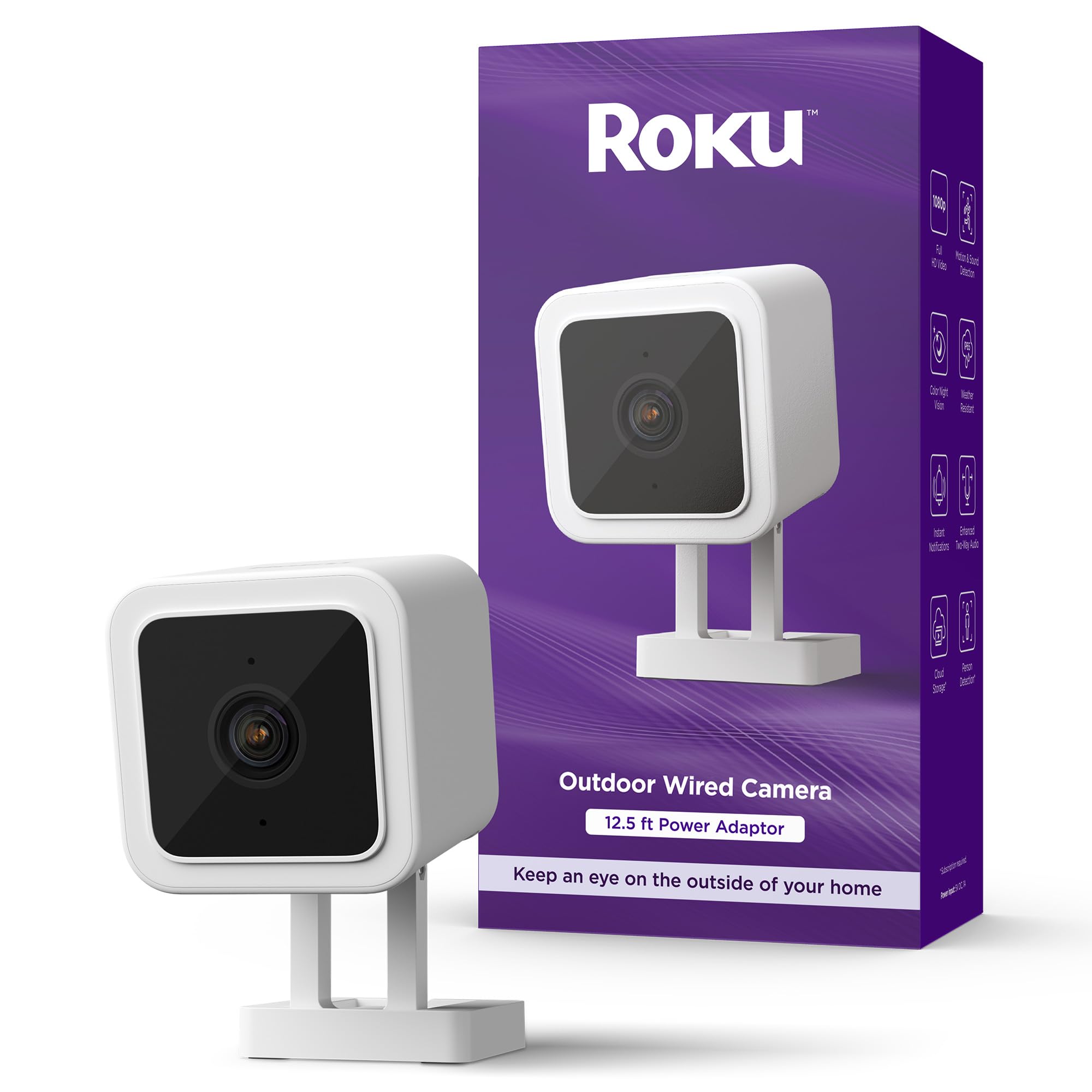Foto 2 pulgar | Cámara Exterior Roku 1080p Hd Night Vision Ip65 Weather - Venta Internacional.