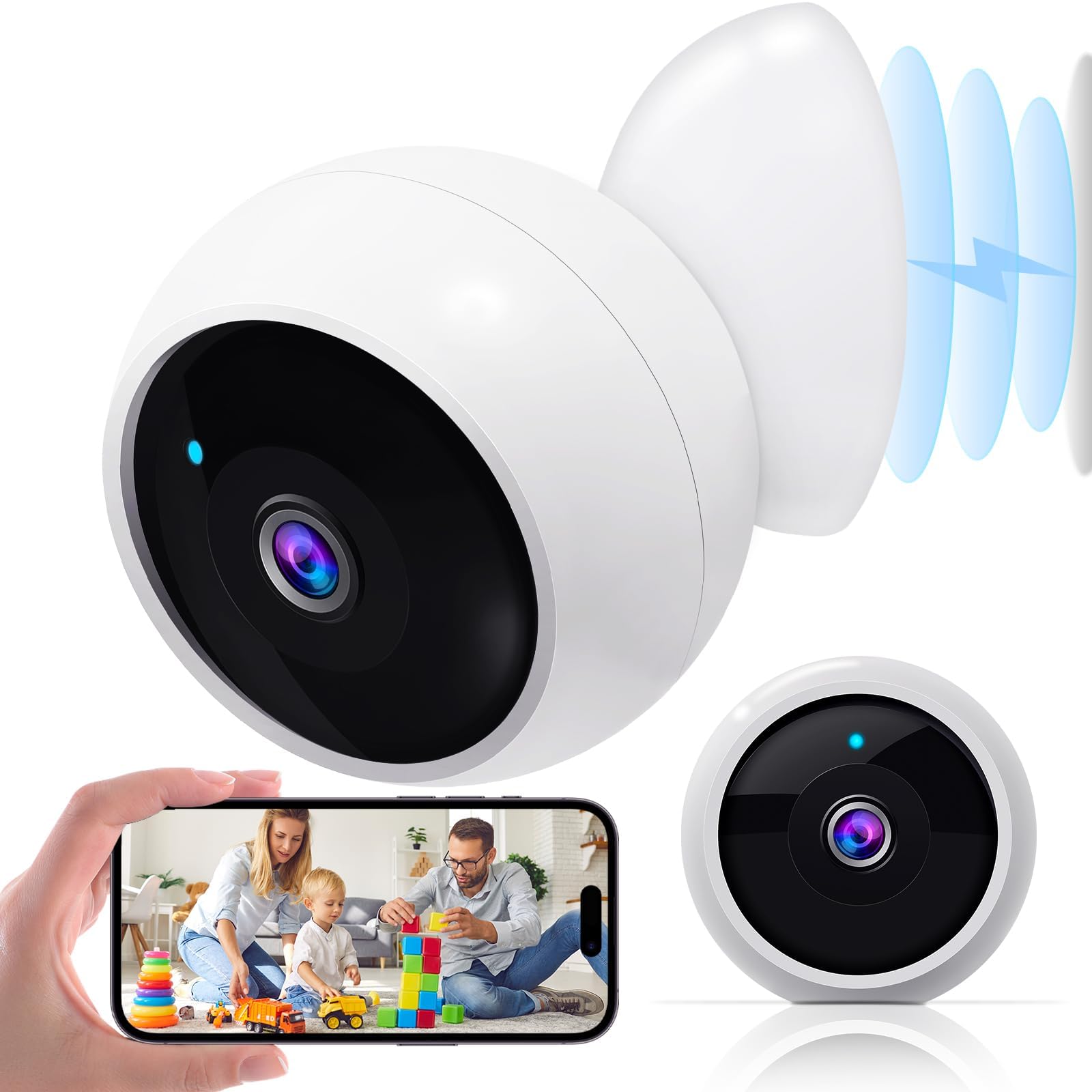 Foto 1 | Cámara De Seguridad Amtifo Wireless 2k Wifi Con Detección De Movimiento Ai - Venta Internacional.