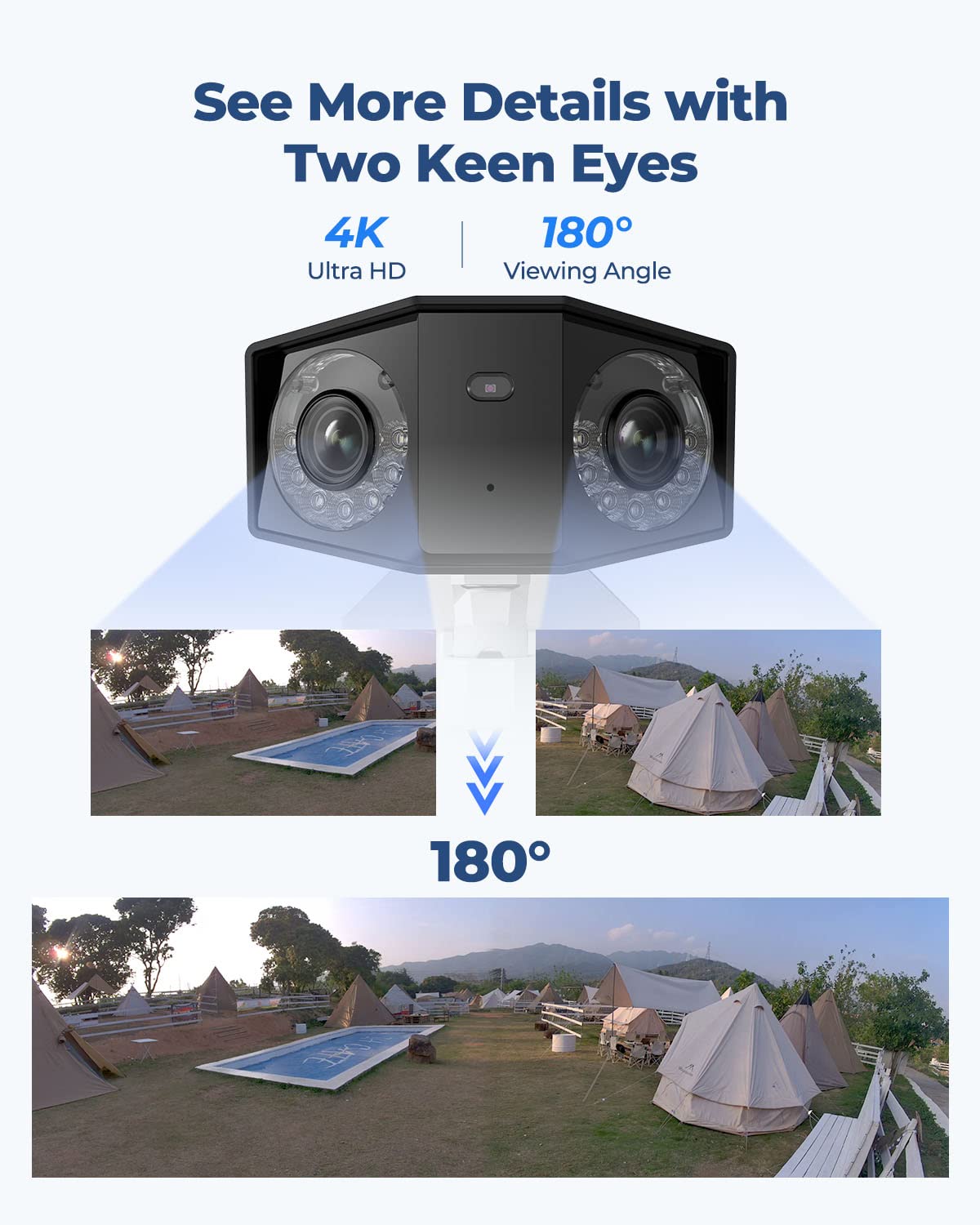 Foto 3 pulgar | Cámara De Seguridad Reolink 4k Poe Home Outdoor Ip Vista 180° - Venta Internacional.