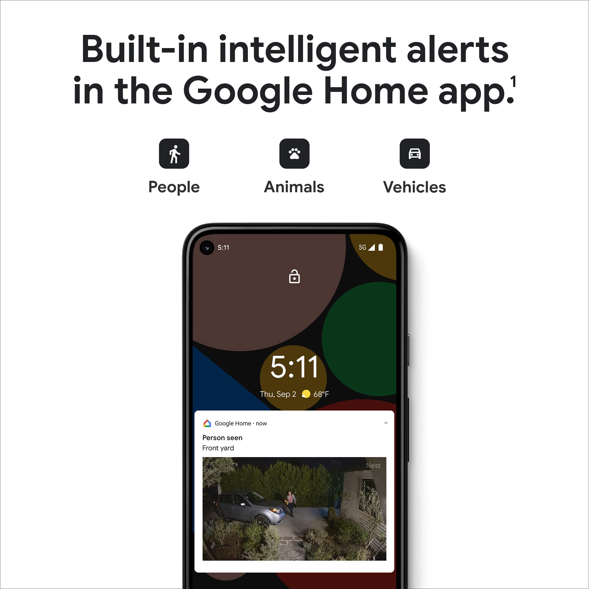 Foto 3 pulgar | Cámara de Seguridad con Reflector Exterior Google Nest Cam Blanco - Venta Internacional