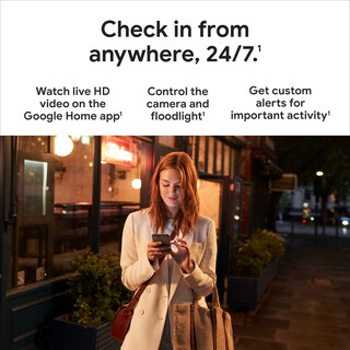 Foto 4 | Cámara de Seguridad con Reflector Exterior Google Nest Cam Blanco - Venta Internacional