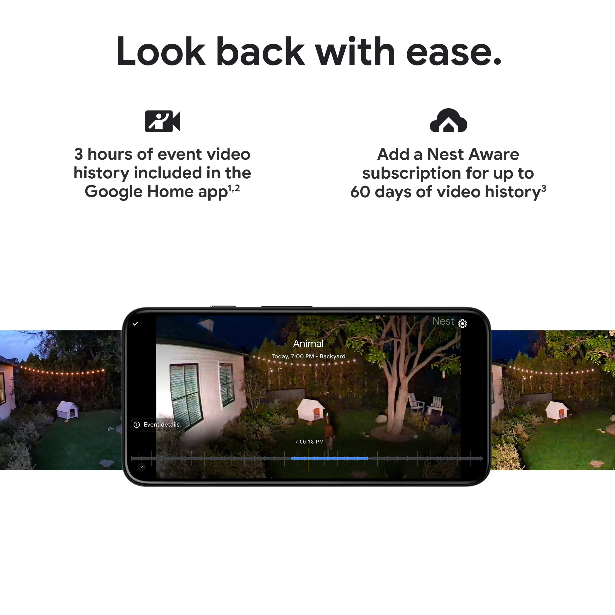 Foto 7 pulgar | Cámara de Seguridad con Reflector Exterior Google Nest Cam Blanco - Venta Internacional
