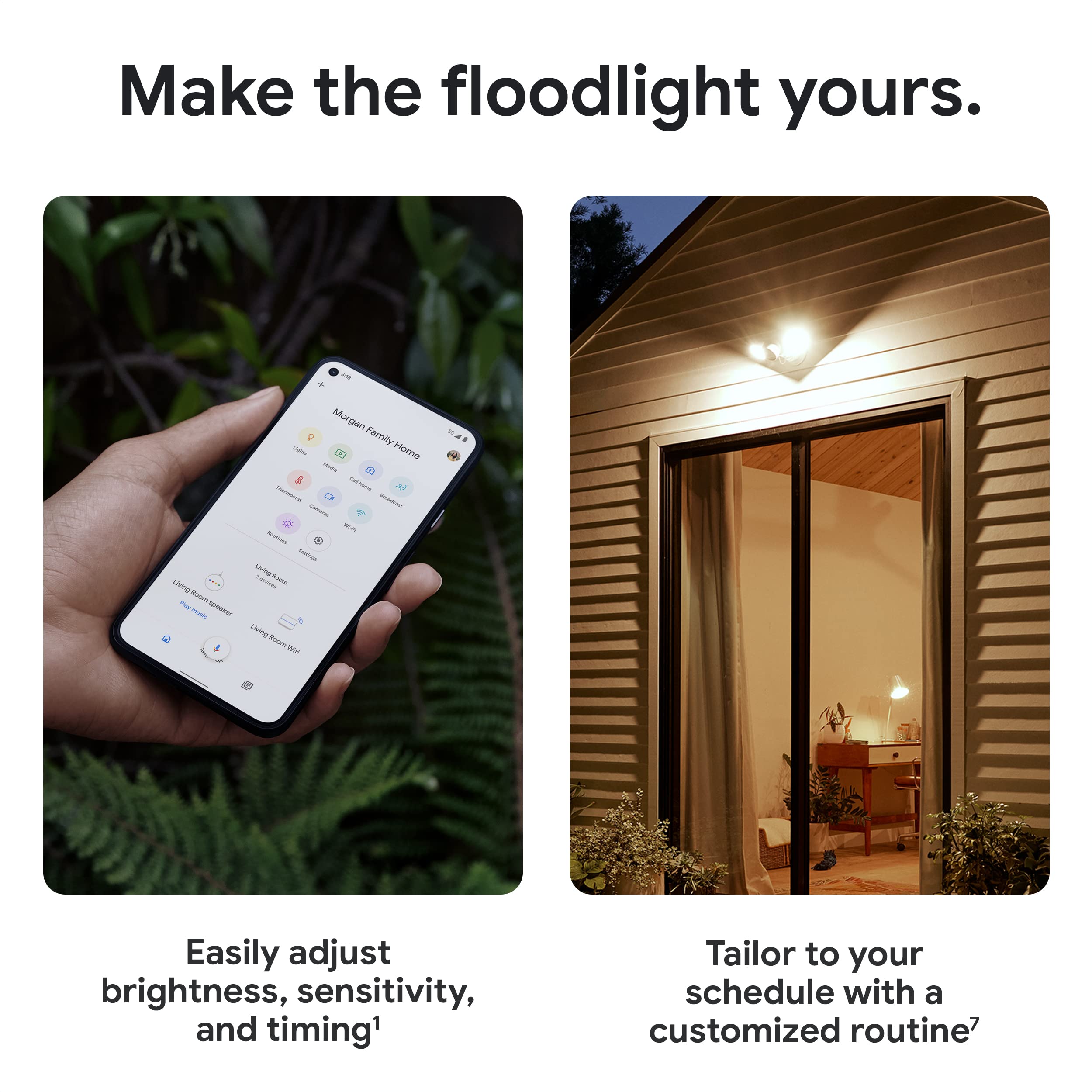 Foto 7 | Cámara de Seguridad con Reflector Exterior Google Nest Cam Blanco - Venta Internacional