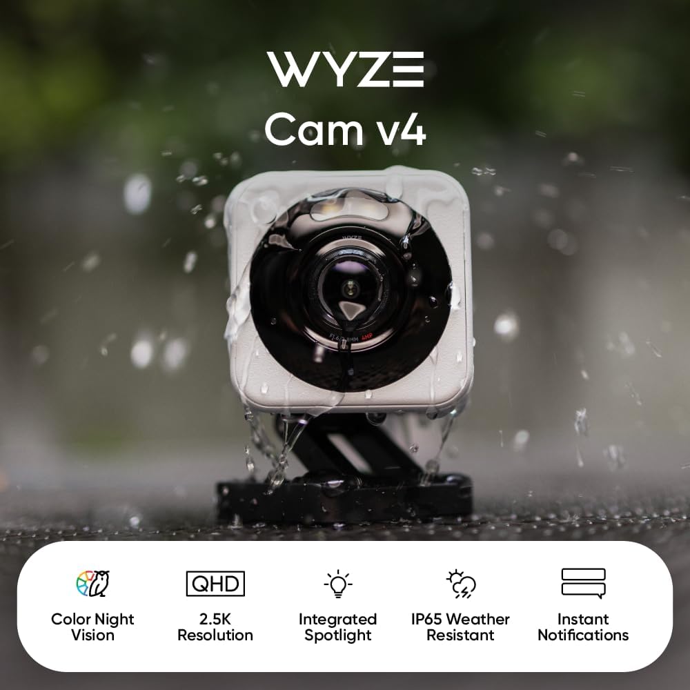 Foto 3 pulgar | Cámara De Seguridad Wyze Cam V4 2.5k Hd Wifi Interior/exterior, Paquete De 2 - Venta Internacional.