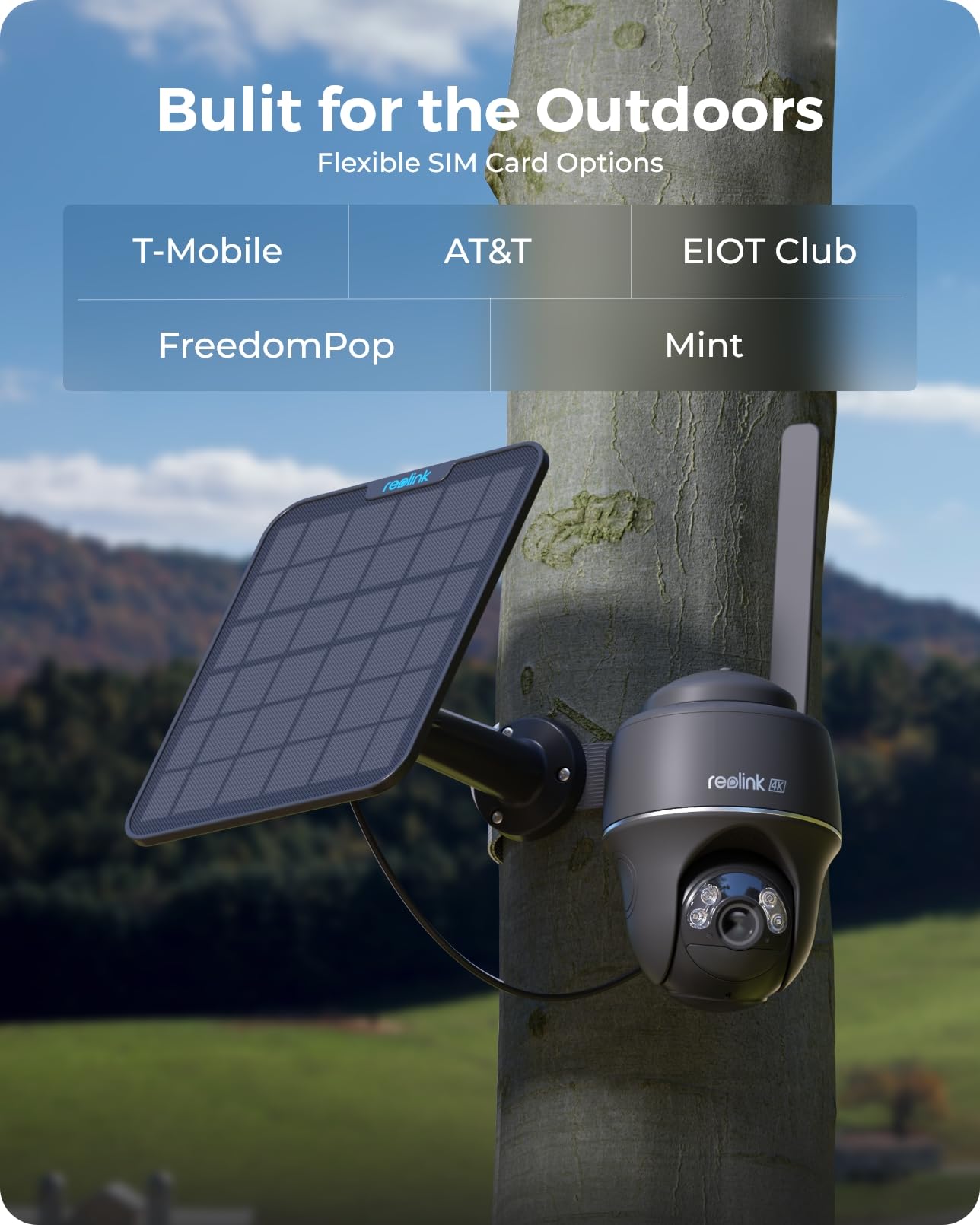 Foto 4 pulgar | Cámara De Seguridad Reolink 4g Lte Celular 4k Sin Wifi Solar - Venta Internacional.