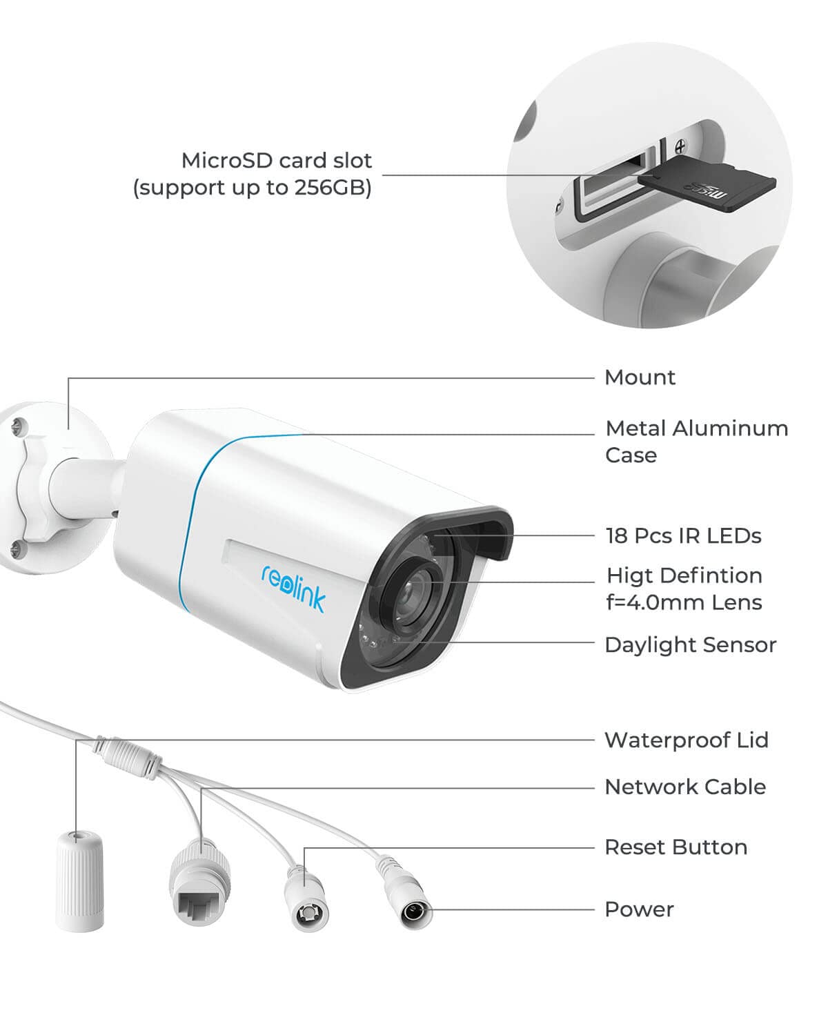 Foto 7 | Cámara de Seguridad Reolink Rlc-810a 4k Ultra Hd Ip Poe X2 Pack - Venta Internacional