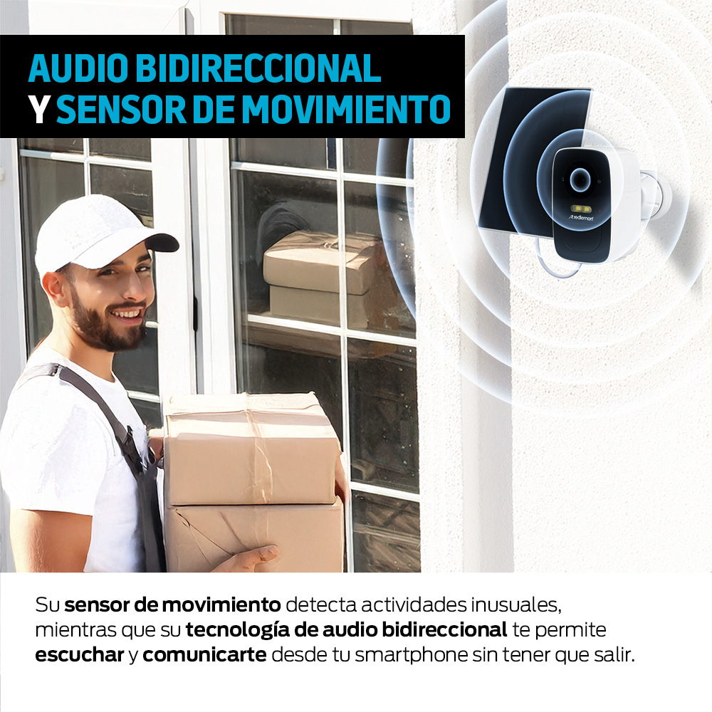 Foto 8 pulgar | Cámara De Seguridad Exterior Con Panel Solar Y Visión Nocturna, Redlemon, Color Blanco