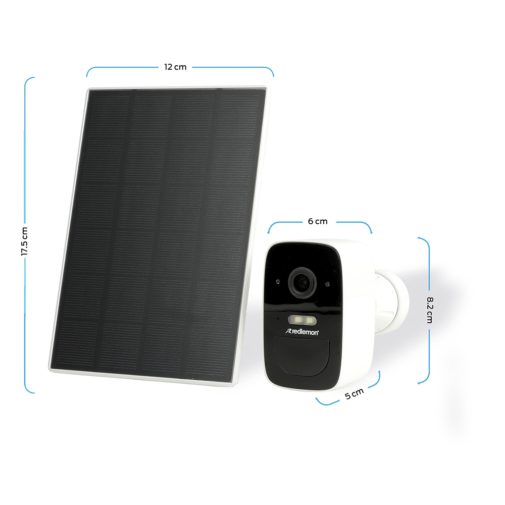 Foto 9 pulgar | Cámara De Seguridad Exterior Con Panel Solar Y Visión Nocturna, Redlemon, Color Blanco