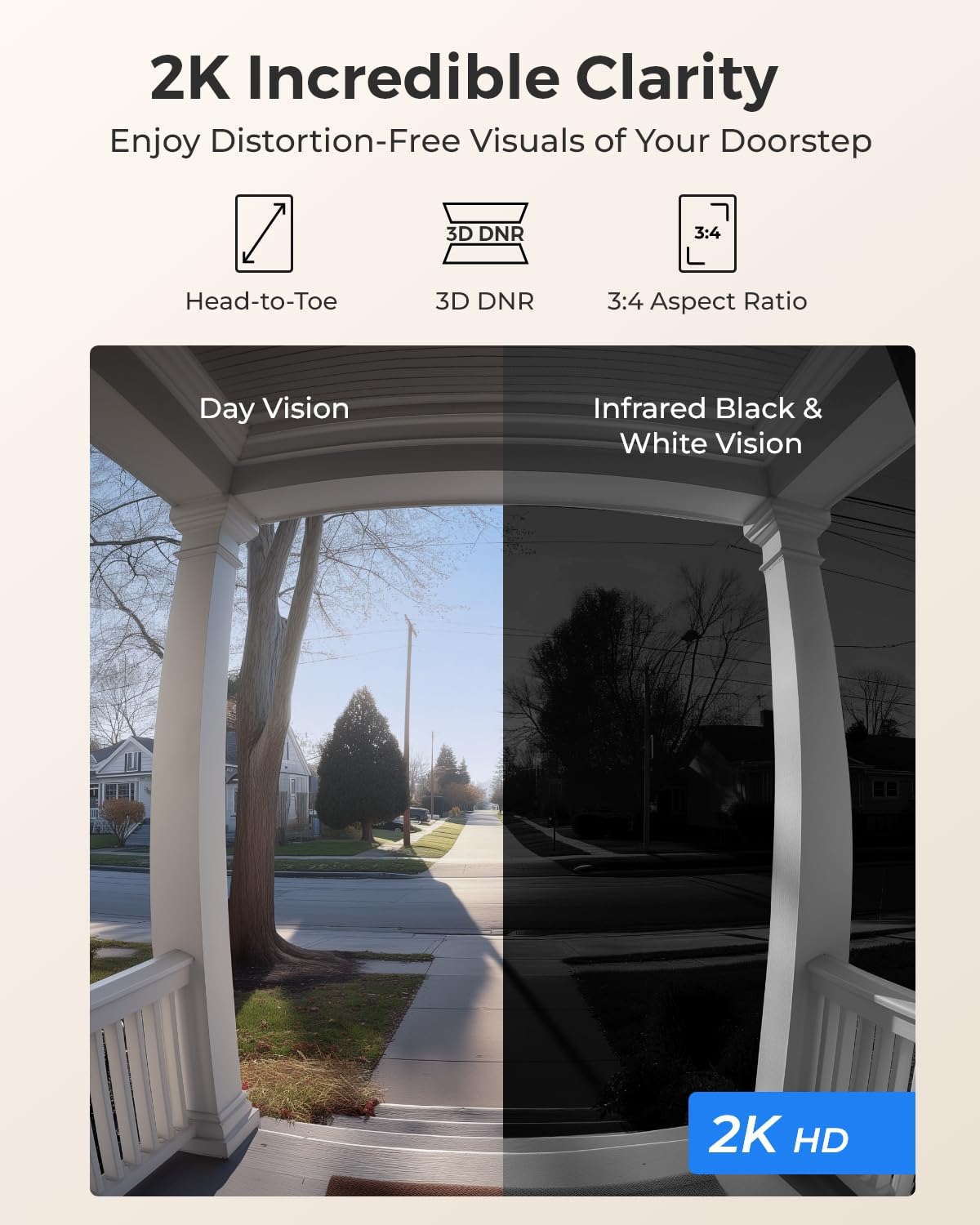 Foto 2 | Videocámara Reolink 2k Poe Con Timbre Y Detección De Personas - Venta Internacional.