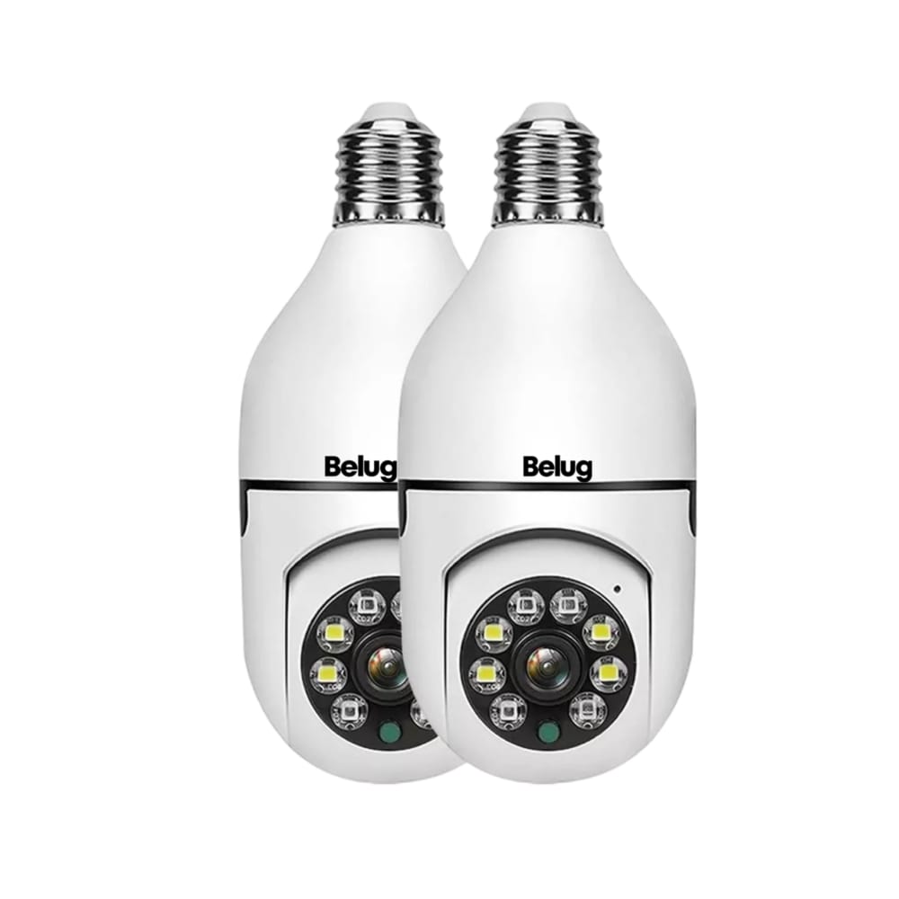 Cámara De Seguridad Wifi De Hd Visión Nocturna Alarma 2 Pcs, Belug Blanco $699