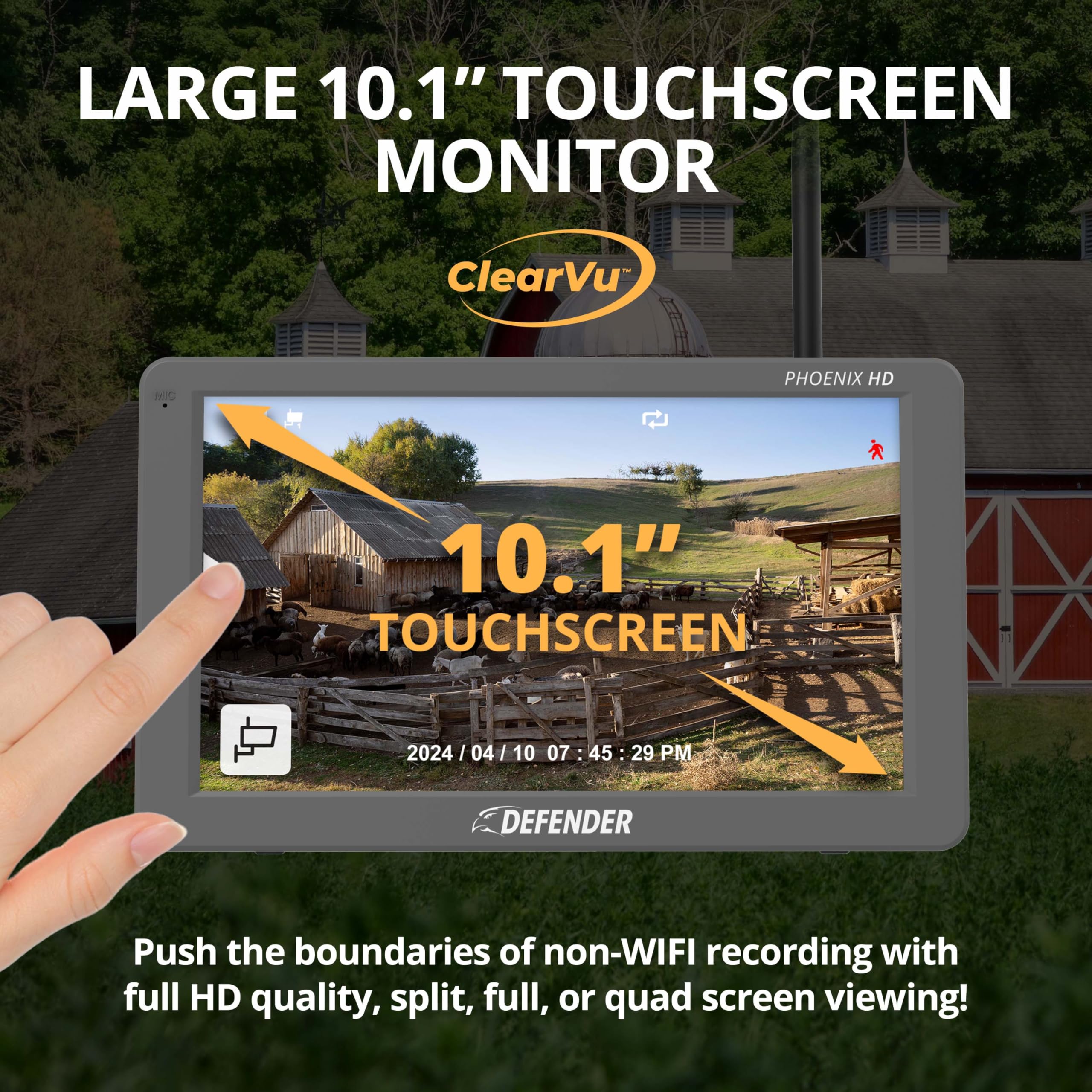 Foto 3 pulgar | Sistema De Cámara De Seguridad Inalámbrica Defender Phoenix Hd Con Pantalla Táctil De 10.1 Pulgadas - Venta Interna